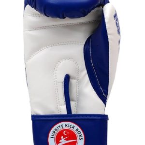 TOP TEN "TKB" Boks Eldiveni Kick Boks Federasyonu Logolu (WAKO Onaylı) - Mavi, 10 oz