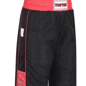 TOP TEN Kick Boks Point Fighting Kıyafeti "Star Edition" - Siyah-Kırmızı, 180cm